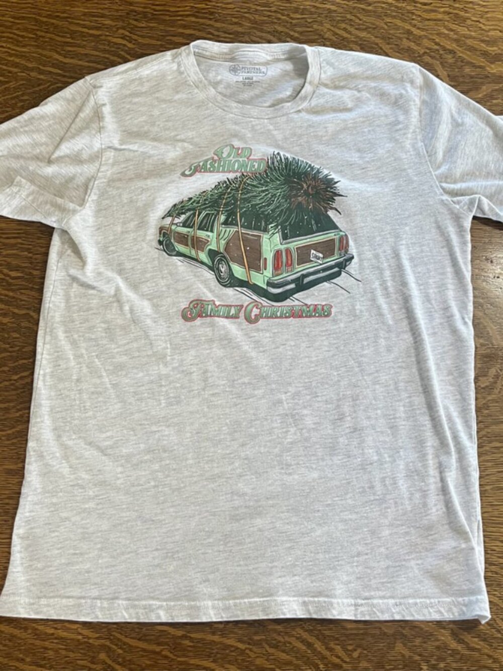 National Lampoons Griswold Sz. Large Mens Beige Short Sleeve T-shirt (Super Soft